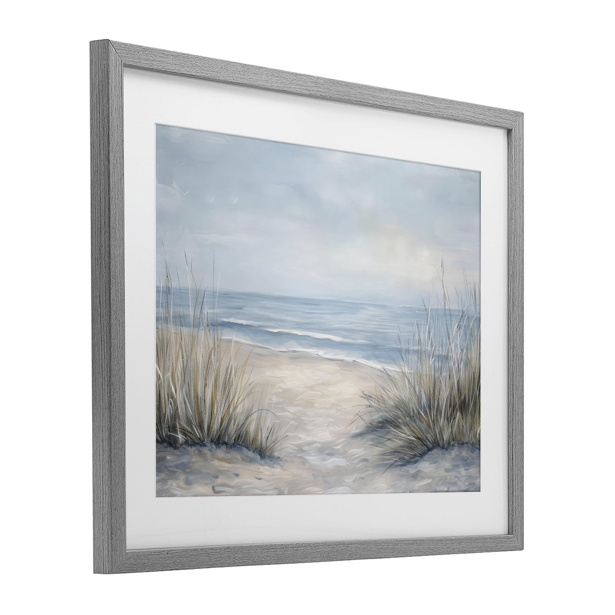 Stupell Industries To The Beach Tranquil Landscape Gray Framed Print Under Glass, design by Petal Prints Design