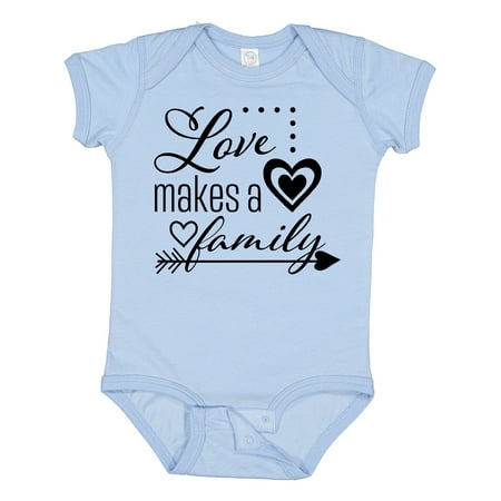 

Inktastic Love Makes a Family- Hearts and Arrow Gift Baby Boy or Baby Girl Bodysuit