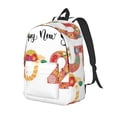 thumbnail image 1 of Disketp 2025 New Year'S print Canvas Backpack Lightweight Travel Daypack Student Rucksack Laptop Backpack-Small, 1 of 5