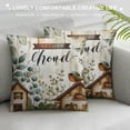 thumbnail image 3 of PHYHOO  Farmhouse Pillow Covers Spring Eucalyptus Leaves House Decorative White Throw Pillows Farmhouse Pillowcase Decor for Outdoor Couch Chair Home Couch White, 3 of 5