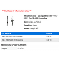 thumbnail image 2 of Throttle Cable - Compatible with 1986 - 1991 Ford E-150 Econoline 1987 1988 1989 1990, 2 of 2