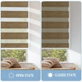 thumbnail image 6 of Keego Cordless Zebra Blinds for Windows 85% Blackout Shades Dual Layer Roller Shades for Home Bedroom Office (Tan Color, 27"W x 54"H, 6 of 9