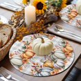 thumbnail image 6 of Fall Round Placemats Set of 4 Autumn Orange Pumpkin Place Mats Thanksgiving Woven Placemat Maple Leaves Plaid Circle Braided Table Mat for Kitchen Dining Table Autumn Party Home Decor 15 Inch, 6 of 9