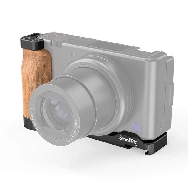 Soporte en forma de L con empuñadura de madera SMALLRIG para cámara Sony ZV1