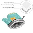 thumbnail image 6 of Honeii Dogs Loves Bath Pattern Oven Mitts and Pot Holders, Silicone Oven Gloves,500 F Heat Resistant Oven Mitts Sets, 4PCS, 6 of 6
