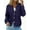 5959-Blue, variant on Womens Plus Size Cardigan Crewneck Long Sleeve Open Fron Blue Knit Sweaters With Pockets Fall Winter Oversized Cardigan 3XL 22W 24W