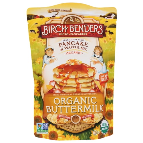 Birch Benders Crêpe Gaufre Mx Babeurre, Caisse de 6 X 16 Oz