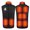 B_ Black, variant on Unisex Stand Collar Zip Thermal Padded Vest, Nine Warm Zones Cartoon Ghost Graphic, Heat Retain Layer for Woodland Hikes Black S