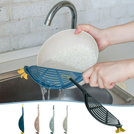 

Rice Bean Wash Colander with Hanging Hole Cleaning Sieve Strainer Kitchen Tool