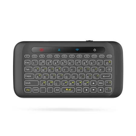 H20 Wireless Mini-Keyboard Two-Sided Touch Backlit Keyboard H20 with Infrared Learning Function for Android, PC, Computer, Media