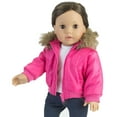 thumbnail image 2 of Sophia's Puffy Jacket with faux fur Trim for 18" Dolls, Hot Pink, 2 of 4
