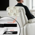 thumbnail image 6 of SCRAWLGOD Flower Plaid Print 1 Piece Recliner Headrest Protector Couch Head Rest Covers Non Slip Sofa Headrest Covers for Furniture Home Decoration 17x27 in, 6 of 7