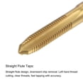 thumbnail image 3 of Unique Bargains M3.5 x 0.6 Left Hand Titanium Coated High Speed Steel Machine Straight Flute Tap, 3 of 6