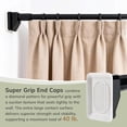 thumbnail image 4 of Extra Long Tension Curtain Rod 148-173 Inch, 40 LB Heavy Duty No Drill with Super Grip Caps, Adjustable Outdoor Curtain Rod for Patio, Window, Bathroom, Never Rust 1.26'' Diameter, Black, 4 of 6