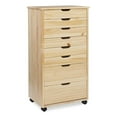 thumbnail image 3 of Linon Callie Chariot de Rangement Roulant à Huit Tiroirs en Bois Teinté Naturel, 3 of 16