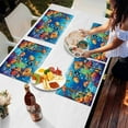 thumbnail image 7 of Ocean Fish Coral Seaweed Cartoon Style Placemats Set of 4,Wipeable Washable Table Mats for Dining Tables,Blue Underwater World Place Mats for Kitchen Event Party Tabletop Decor, 7 of 7