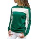thumbnail image 2 of Moda mujer Patchword manga larga transpirable cuello redondo camisa blusa Tops Fridja  czfsfas393, 2 of 6