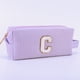 thumbnail image 2 of Maquillaje A Rayas Con Letras Chenilla 2 Uds. Bonita Cosméticos para Mujer (C) Color Morado, 2 of 8