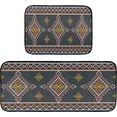 thumbnail image 7 of SKYSONIC Tribal Ethnic Vector Pattern Kitchen Rugs and Mats 2 Pcs, Non-Slip Floor Runner Mat for Living Room Bedroom Dorm Hallyway Home Decor 19.7"x27.6"+19.7"x47.2", 7 of 7