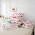 thumbnail image 6 of Manfei Santa Claus 7pcs Bedding Comforter Set,Happy New Year Queen Bedding Sets Super Cozy,Pink Green Queen Sheet Sets,Lightweight Merry Christmas Room Decor,Reversible, 6 of 8