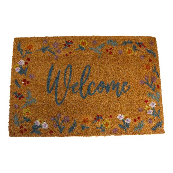 Natural Botanical Welcome Coir Coconut Fiber Welcome Floor Mat Doormat
