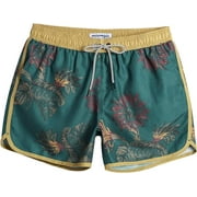 maamgic Mens Boys Short 80s 90s Vintage Swim Trunks with Mesh Lining Quick Dry Swim Suits Board Shorts