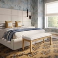 thumbnail image 5 of Amara Natural Woven Rattan Bench, 5 of 5