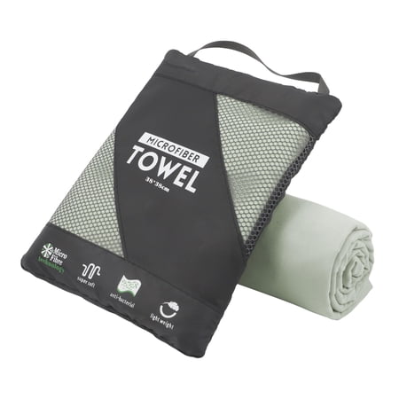 1pc Microfiber Towel Perfect Travel & Gym & Camping Towel. Quick Dry - Super Absorbent - Ultra Compact - Lightweight. Suitable for Trip, Beach, Shower, Backpacking, Pool
