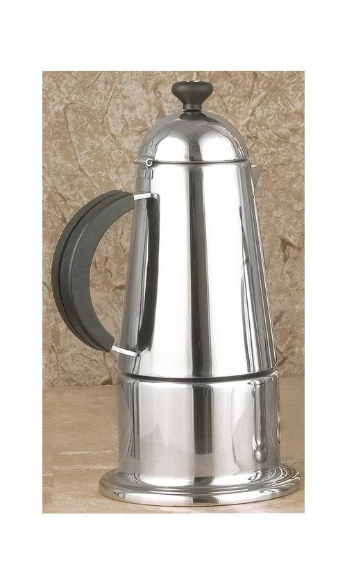 Carmen Stainless Steel Stove top espresso maker, 6cup