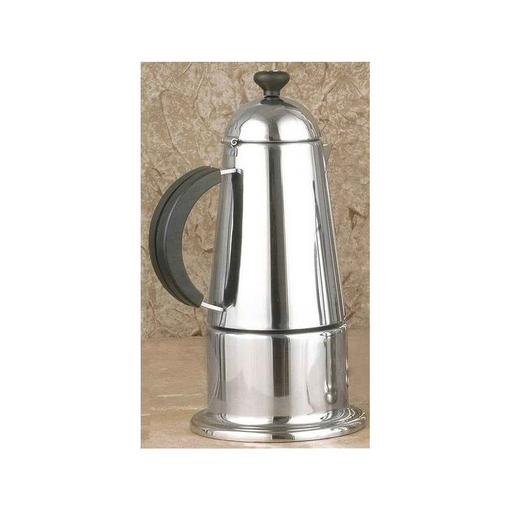 Carmen Stainless Steel Stove top espresso maker, 6cup