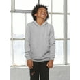 thumbnail image 4 of Daxton Youth Unisex Pullover Hoodie Mid-weight Fleece Sweatshirt,Black,M, 4 of 5