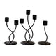thumbnail image 2 of Candelabro 3x, decoración de mesa de año Nuevo, Mostrador de cocina, Club de Acción de Gracias, candelabro de granja Negro Curvo, 2 of 9