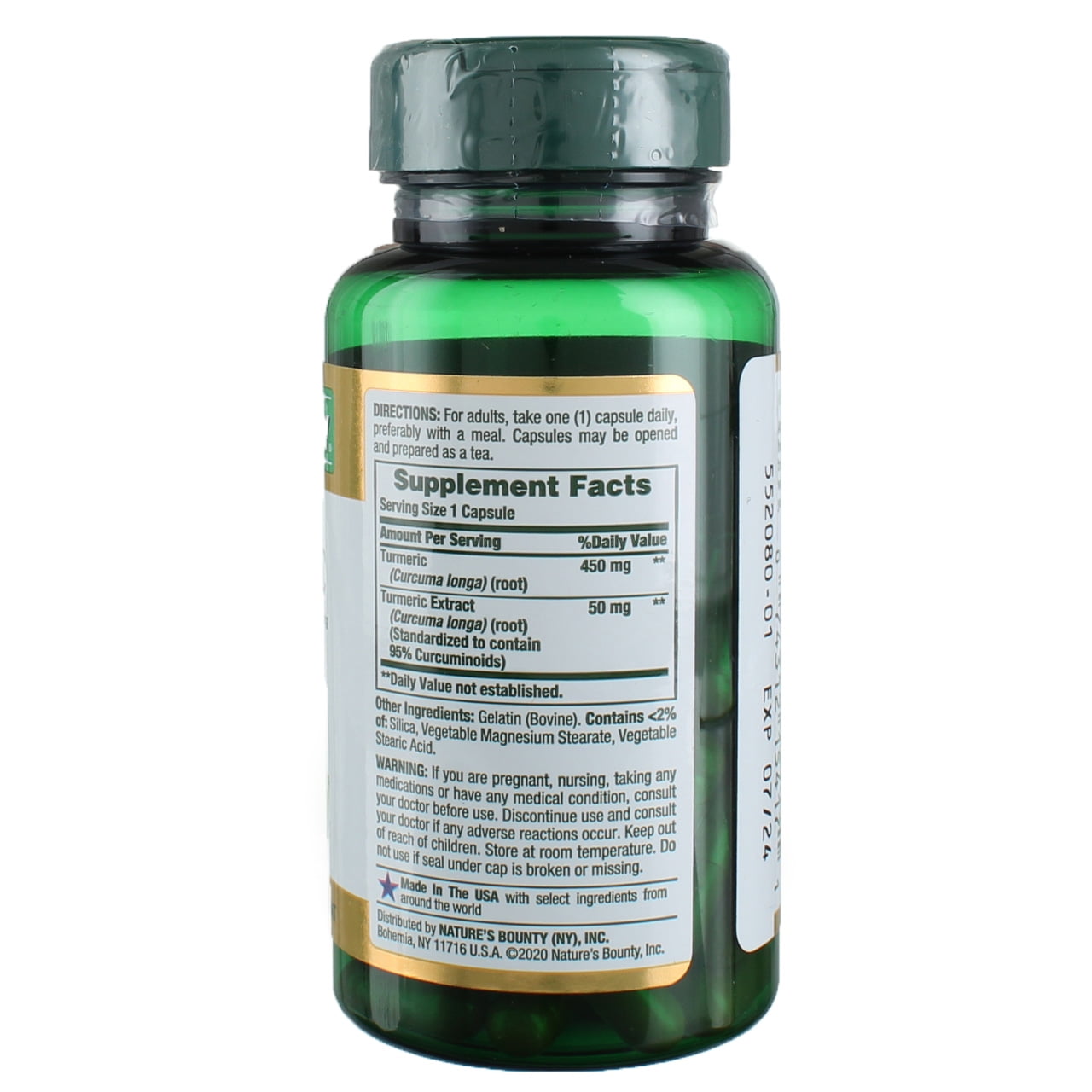 Nature's Bounty Turmeric Capsules 60 Capsules (Pack of 2)