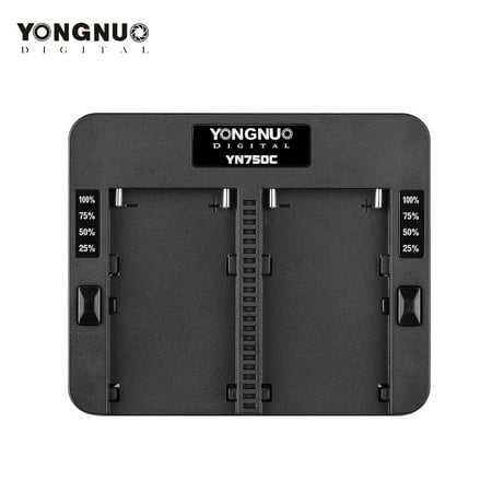 

YONGNUO YN750C Professional Lithium Battery Dual Channel Battery Charging Slot Support Fast Slow Accessory Replacement for Sony NP-F750 NP-F550 NP-F950/B NP-F530 NP-F970 NP-F970/B NP-F570