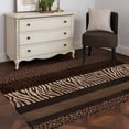 thumbnail image 4 of 2.7x5 Washable Area Rug, Brown Zebra Leopard Print Non-Slip Rectangle Rug for Bedroom Bedside, Country Vintage Animal Skin Print Indoor Floor Mat for Home Decor, 4 of 9
