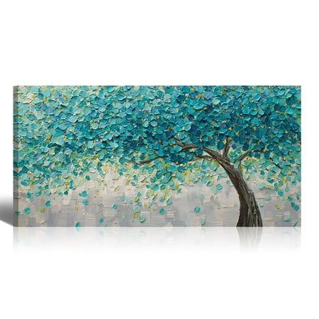 Large Tree of Life Canvas Wall Art, Abstract Canvas Prints Landscape Paintings, Oversized Pictures Artwork Nature Wall Decor for Living Room Bedroom Office