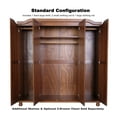 thumbnail image 4 of 100% Solid Wood Kyle 4-Door Wardrobe Armoire with Mirrored, Solid Wood Doors, 4 of 9