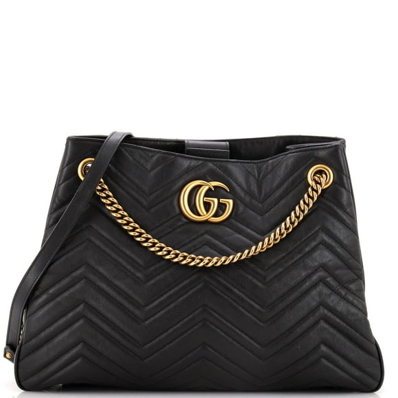 Pre-Owned GG Marmont Chain Shoulder Bag Matelasse Leather By Rebag