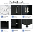 thumbnail image 6 of Harper & Bright Designs Tall Bathroom Storage Cabinet with Doors and Drawer, Modern Freestanding Storage Cabinet with Adjustable Shelf, Black, 6 of 14