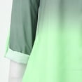 thumbnail image 6 of Ruyang Women Spring And Summer Casual Zipper V Neck Solid Color Long Sleeved Button Gradient Color Pull Sleeve Loose Top Womens Running Tee Shirts, 6 of 7