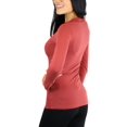 thumbnail image 2 of ToBeInStyle Women's Long Sleeve V-Neck T-Shirt, 2 of 4