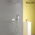 thumbnail image 7 of Boyel Living 12 Inch Brushed Nickel High Pressure Ceiling Mount Spray Patterns Shower System with Handheld Shower Nozzle Bathroom shower set, 7 of 7