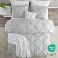 thumbnail image 5 of Twin Duvet Cover Set Light Grey - Soft Double Brushed Duvet Set with Button Closure & Corner Ties, 2 Piece Luxurious Pinch Pleated Duvet Cover Set 68x90 Inches with 1 Pillow Sham, 5 of 9