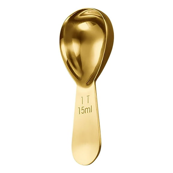 JingChun 1 Pieces Coffee Scoop Tablespoon Measuring Spoons Stainless Steel Coffee Scoops Short Handle Tablespoon for Tea Sugar Kitchen Gifts