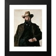 thumbnail image 2 of Erik Werenskiold 11x14 Black Modern Framed Museum Art Print Titled - Portrait of Professor Amund Helland (1885), 2 of 5