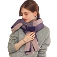 thumbnail image 1 of Bufanda cálida para mujer, bufanda para el cuello, bufanda de invierno, chal envolvente de tartán con borlas de gran tamaño, Pashmina a cuadros acogedora a cuadros, 1 of 5