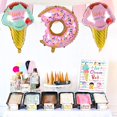 thumbnail image 4 of Otra decoración de jardín 5 piezas Globos de papel de helado Kawaii Helado Donut Globos de comida dulce para niñas de verano Fiesta de cumpleaños para niños Decoraciones para espectáculos de bebé, 4 of 5