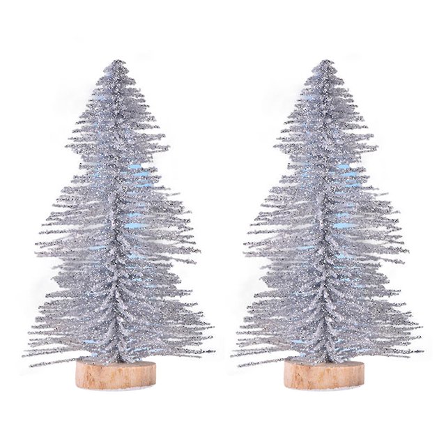 8.5cm Mini árbol de Navidad resistente, árbol de Navidad de plástico ornamental, pequeñas plantas falsas para el hogar