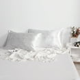 thumbnail image 7 of Super Soft Satin Pillowcase Set of 2, Hair-friendly Satin Pillow Case with Envelope Closure, Standard Size, 20 x 26 inches, White Marbling, 7 of 7
