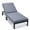 Blue, variant on LeisureMod Chelsea Aluminum Patio Chaise Lounge Chair With Light Gray Cushions